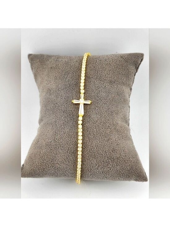 Jewelry - Brand New Sterling Silver 925 Cross adjustable Bracelet